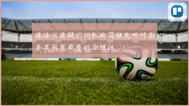 媒体人质疑广州队处罚缺失呼吁剥夺其冠军荣誉的合理性